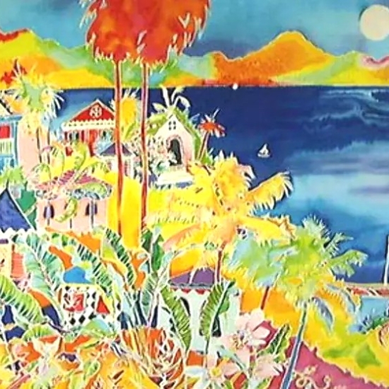 ジェニファー・マークスの絵画作品　タイトルは、ラ・ルーン・ド・ミエル